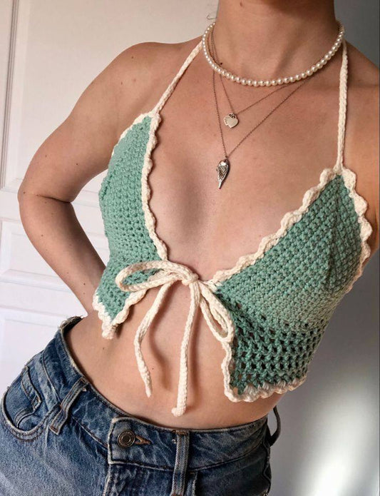 Top Amelie verde